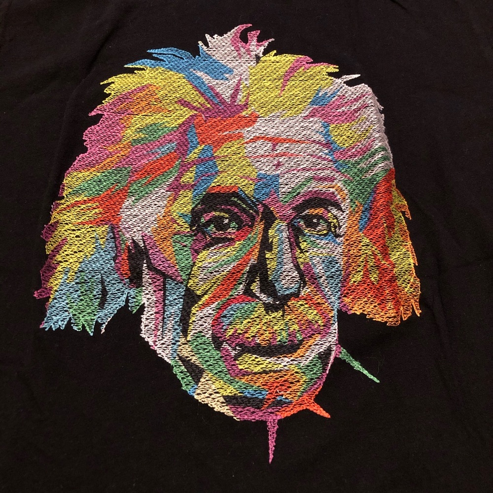 SOLD -  Albert Einstein Short Sleeve T-Shirt Black